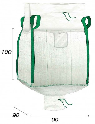 Big Bag 1000 kg vide avec Goulotte de Vidange - 90X90X100