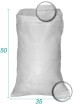 Sac polypropylène réutilisable Plastique Blanc Dim 35X50