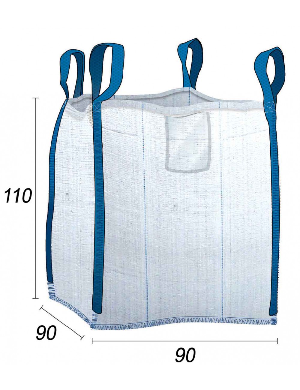 Lot De 10 Big Bags Ventilés 90x90x90 Cm – Avec Panneaux Moustiquaire, Pour Bois De Chauffage, Copeaux, Stockage Extérieur